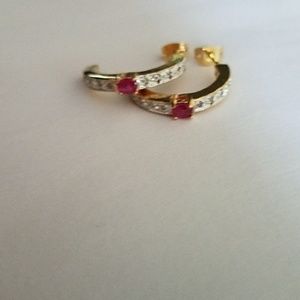 Ruby and Diamond Earrings